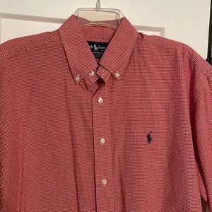 Ralph Lauren Blake Men’s Medium Button Up Cotton Plaid Short Sleeve Shir…